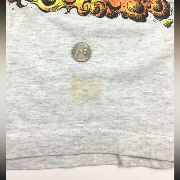 Vtg 90s Duke Blue Devils T-Shirt Flames Spell Out Logo Fire Basketball USA Sz XL - Picture 4 of 12